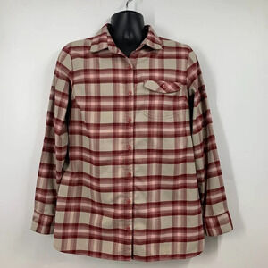 Columbia Women's Plaid Chest Pocket Long Sleeve Button‎ Up Shirt Size L